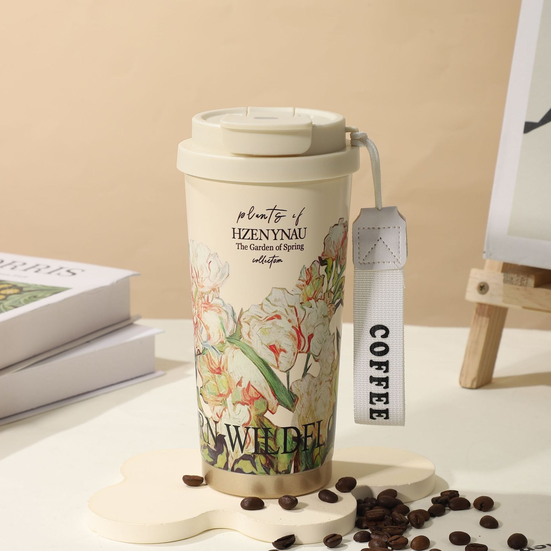 Summer Insulated Stainless Steel Water Cup, Thermos Cup, Coffee Cup, Double-Layer Car Cup, Smart Display Gift Cup, Customizable