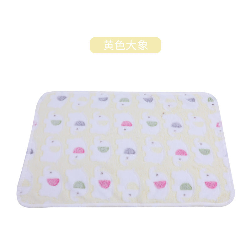 Cross-border pet blanket mat cat and dog flannel blanket autumn and winter warm blanket pet sleeping mat wholesale