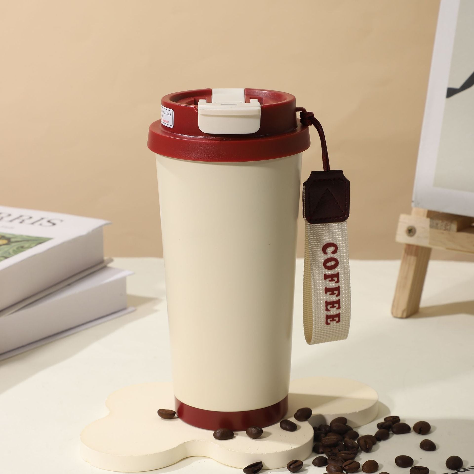 Summer Insulated Stainless Steel Water Cup, Thermos Cup, Coffee Cup, Double-Layer Car Cup, Smart Display Gift Cup, Customizable