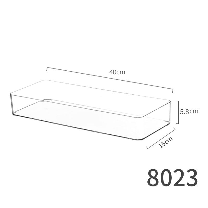 Storage Box PET Transparent Acrylic Rectangular Cosmetic Station Snack Kitchen Sundries Storage Box with Lid