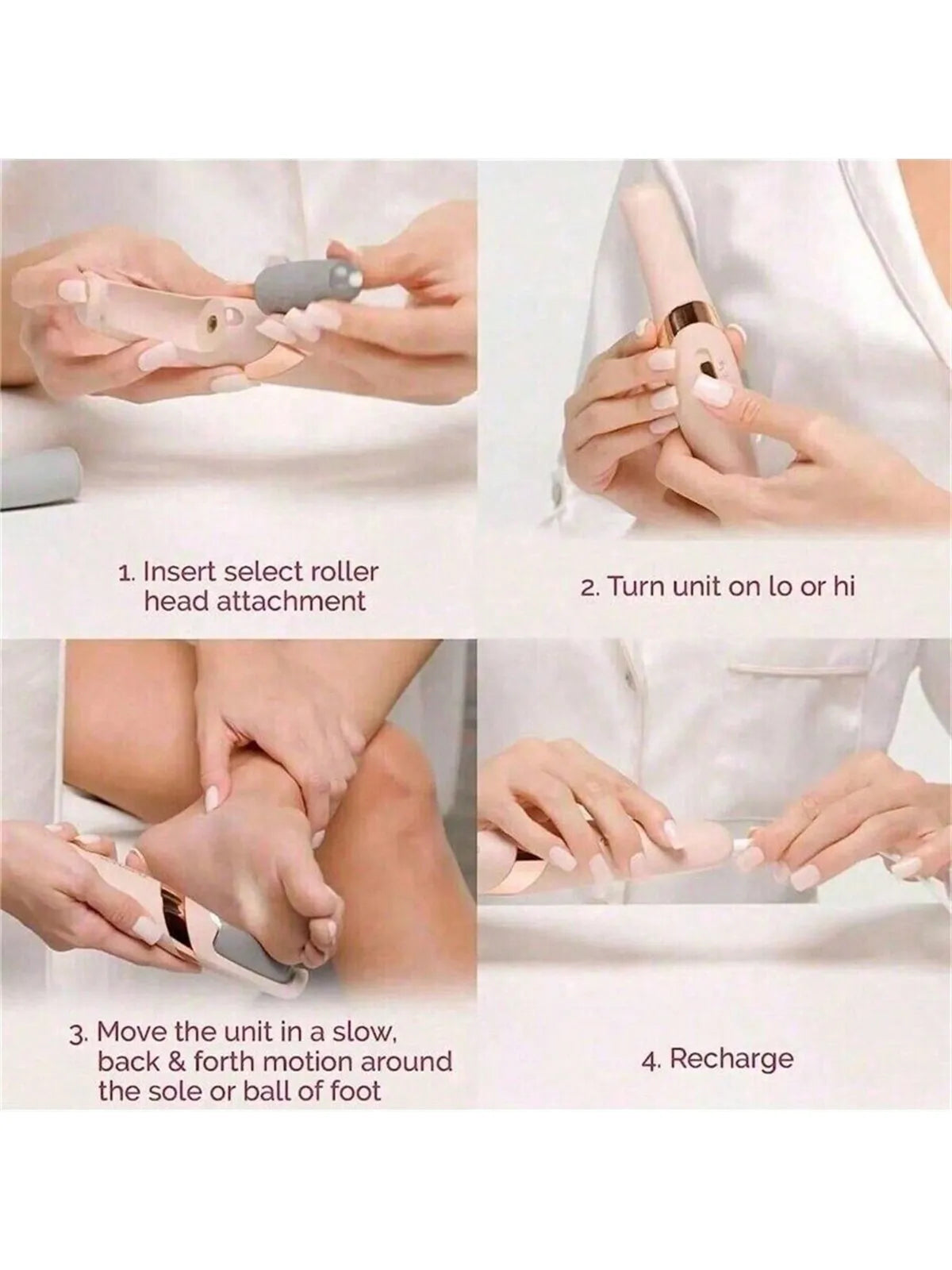 Cordless Rechargeable Electric Callus Remover, Foot File for Dry Coarse Skin Removal on Heels, for Women & Men