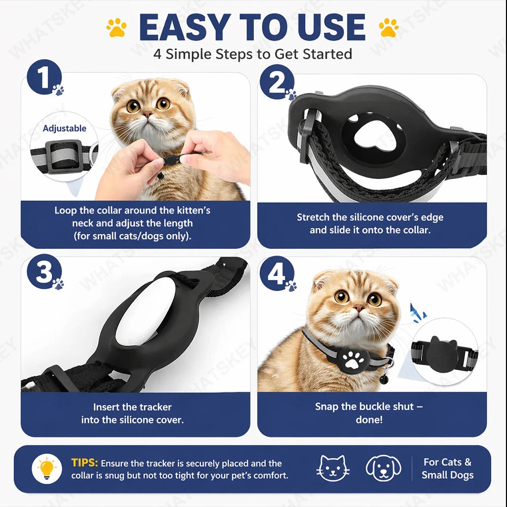 Adjustable Pet Collar Gps Tracker Google Find My Android Finder Location Tracker Kits Pet Supplies Cat Pet Electronic Devices