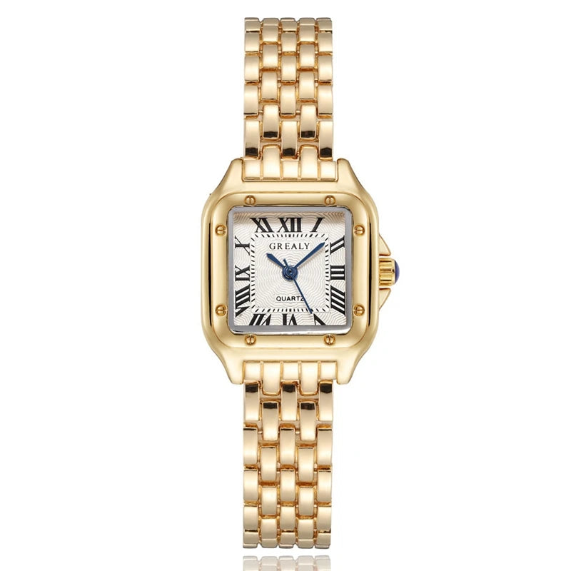 Luxury Rhinestone Women Watches Fashion Square Quartz Wristwatch Simple Ladies Clock Reloj Mujer