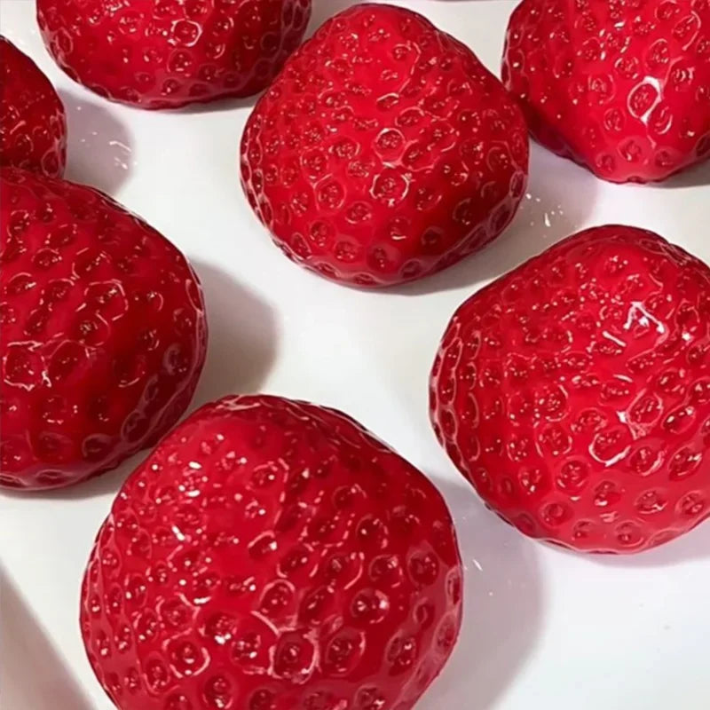 2A-Big Strawberry Squeeze Taba Squishy Toy Kawaii Red Pink Squishies Fidget Toy Fruits Vegetables Soft Girl Birthday Gift Toy9