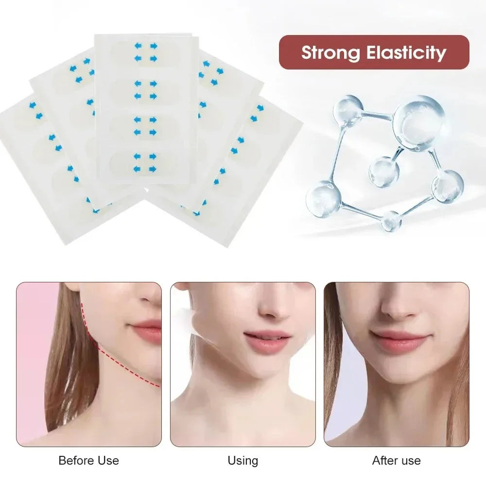 40-120PCS V-Shape Face Lifting Tape Invisible Transparent Thin Adhesive Stickers for Wrinkle Sagging Skin Thin Face Patch Lift