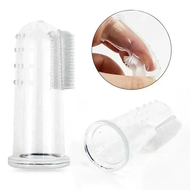 5pcs Super Soft Pet Finger Toothbrush Dog Brush Bad Breath Tartar Teeth Care Tool Dog Pet Supplies Cepillo Para Perro