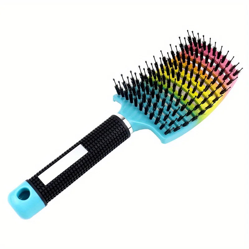 Multi color scalp massage comb, professional wet hair and curly hair styling tool