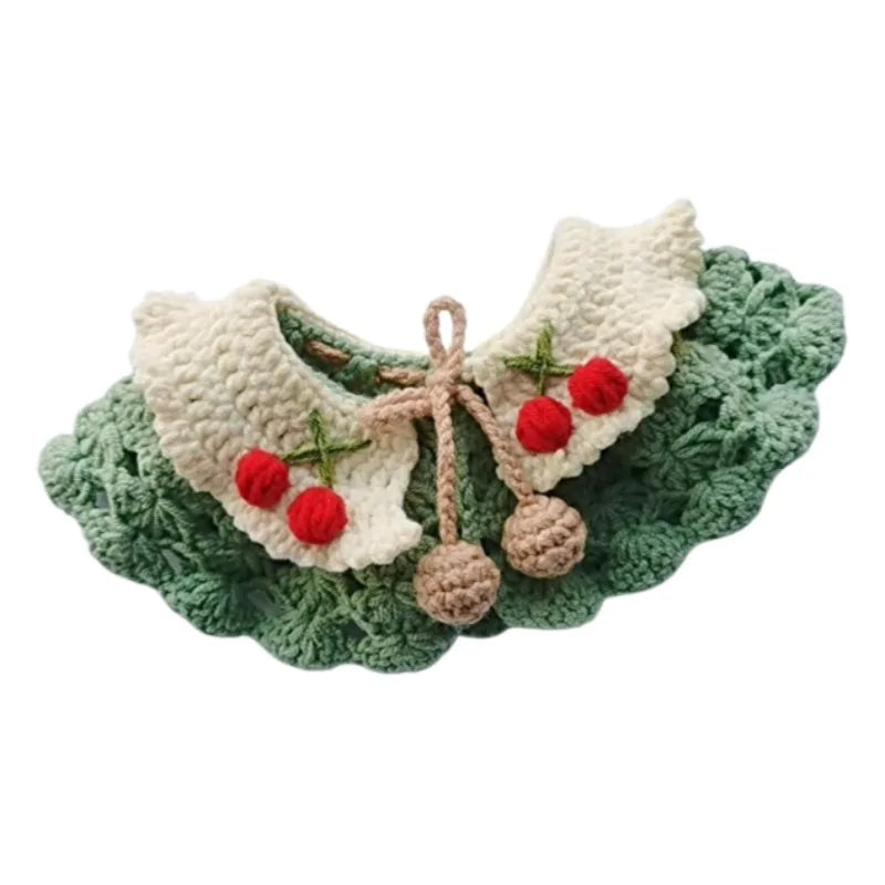 Cat Collar Pet Kitten Drool Scarf Novice DIY Hand-knitting Cat and Dog Bib Accessory Material Kit