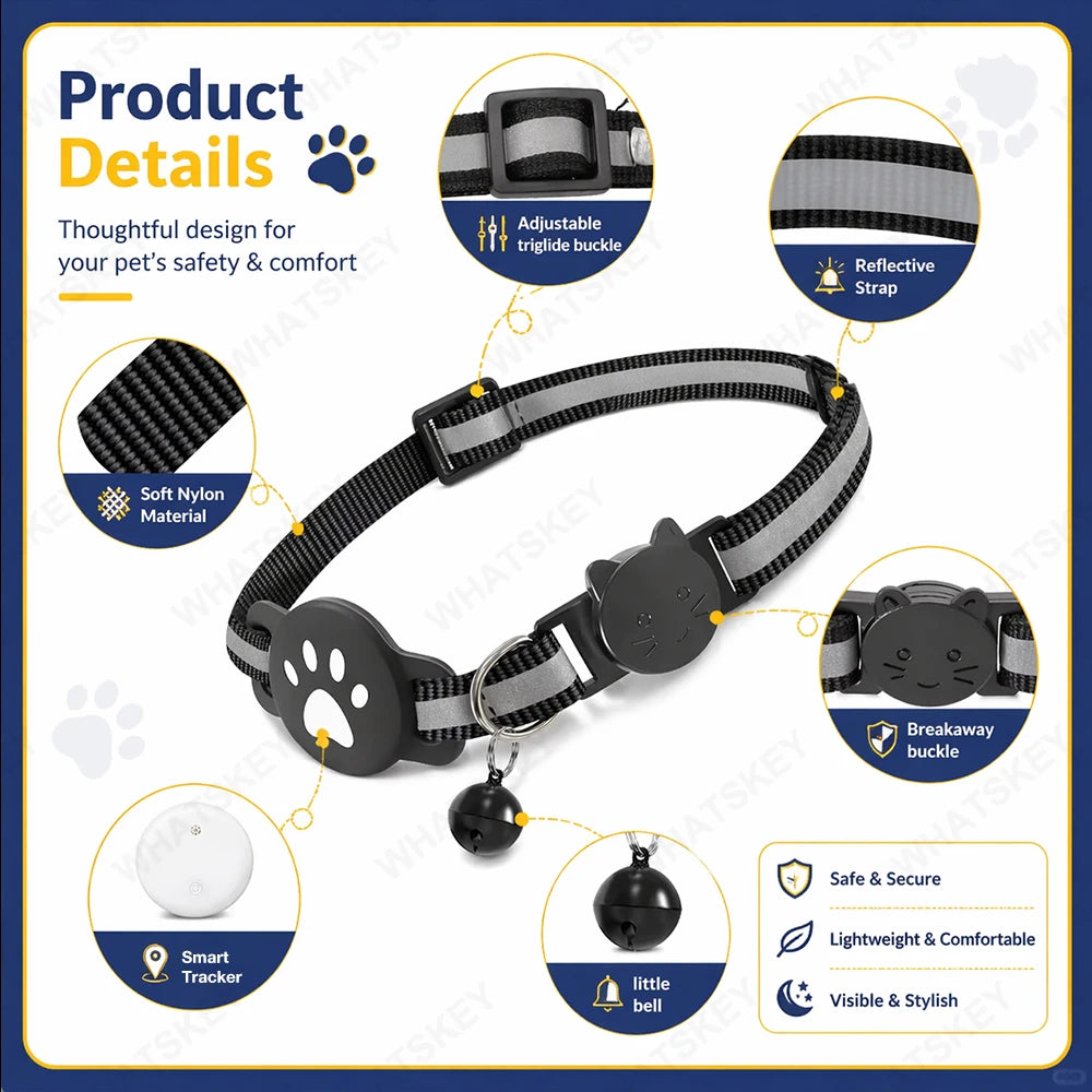 Adjustable Pet Collar Gps Tracker Google Find My Android Finder Location Tracker Kits Pet Supplies Cat Pet Electronic Devices