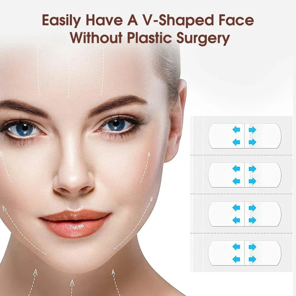 40-120PCS V-Shape Face Lifting Tape Invisible Transparent Thin Adhesive Stickers for Wrinkle Sagging Skin Thin Face Patch Lift