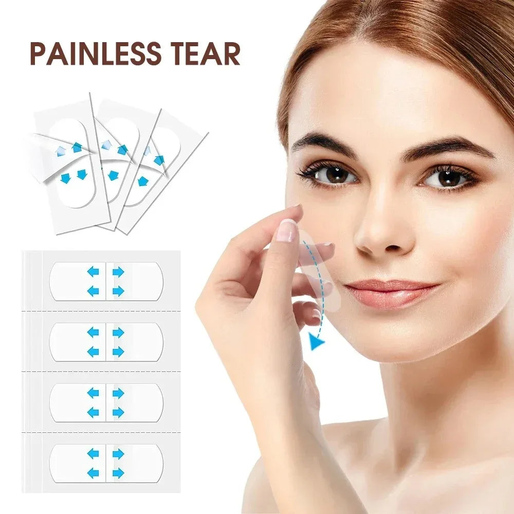 40-120PCS V-Shape Face Lifting Tape Invisible Transparent Thin Adhesive Stickers for Wrinkle Sagging Skin Thin Face Patch Lift