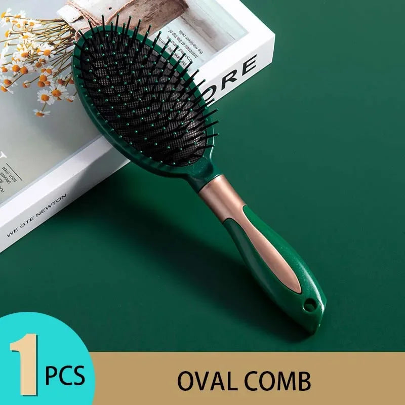 Anti-Static Oval round Air Cushion Comb Scalp Massage Exfoliating Tool for Salon SPA Professional Hair Styling Care Accessory